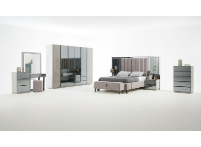 Luxury Bedroom 8-piece Set Complete Room Furniture Bed Nightstand Cabinet New