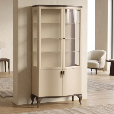Luxury two-door display cabinet glass cabinet wood cabinets furniture new