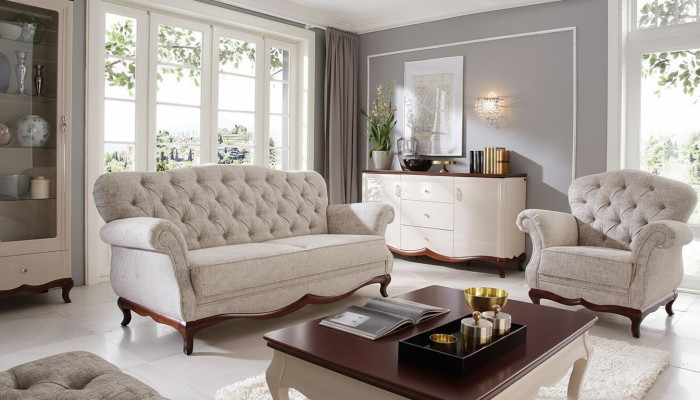 Seat cushion Chesterfield sofa set sofa couch 2-piece sofas 3+1