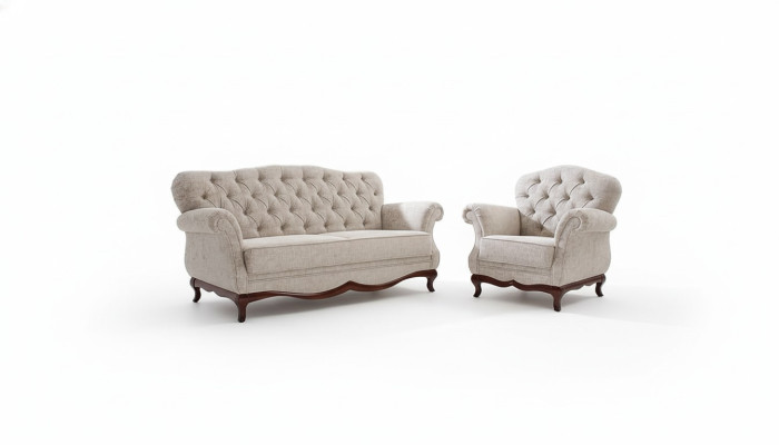 Seat cushion Chesterfield sofa set sofa couch 2-piece sofas 3+1
