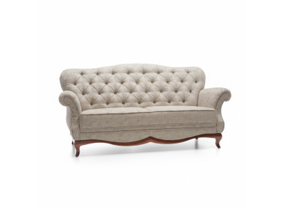 Chesterfield three-seater couch upholstered furniture textile sofa couches fabric