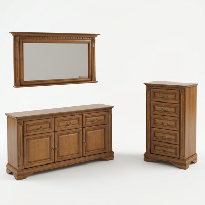 Dresser 160cm with Mirror Country House Style Furniture Dressers Sideboard Wood