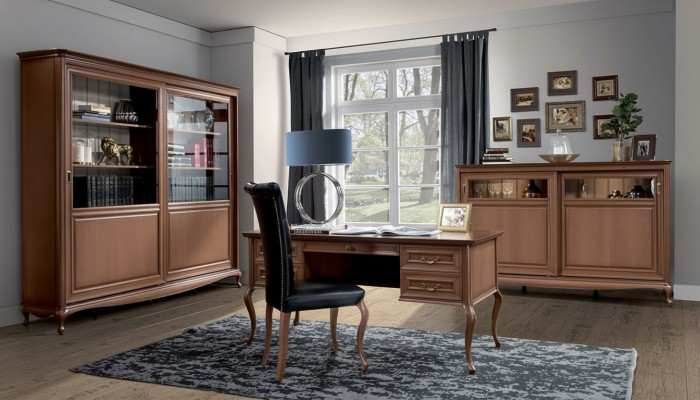 Office furniture shelf desk chest of drawers armchair cabinet complete 4-piece set.