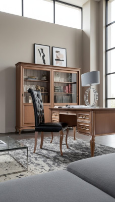 Classic desk with armchair luxury office furniture wooden furnishings