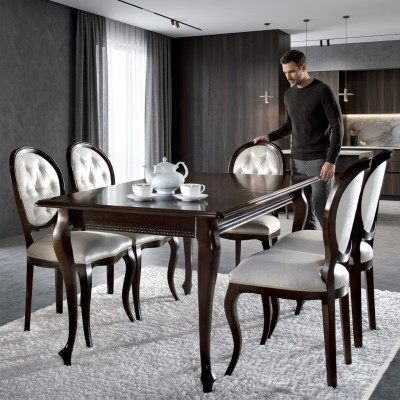 Dining table furniture dining room tables 130x100 brown table wooden table wood