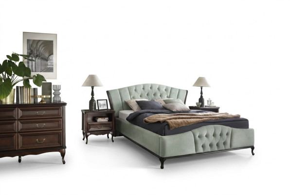 Green Chesterfield bed with wood bedroom furniture beds royal