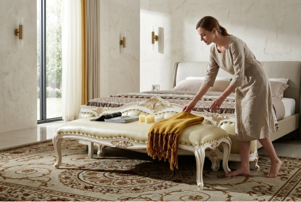 Footstool Bench Bedroom Benches Upholstered Sofa Furniture Baroque