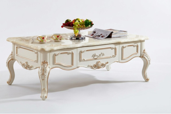 Royal coffee table 130x73 table sofa side table tables white wood