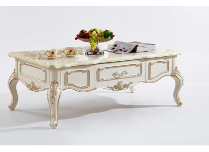 Royal coffee table 130x73 table sofa side table tables white wood