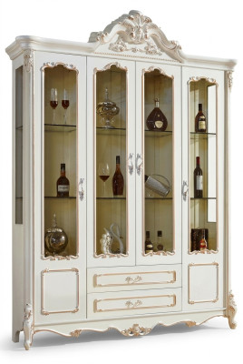 Display cabinets vitrines wood luxury living room furniture cabinet baroque