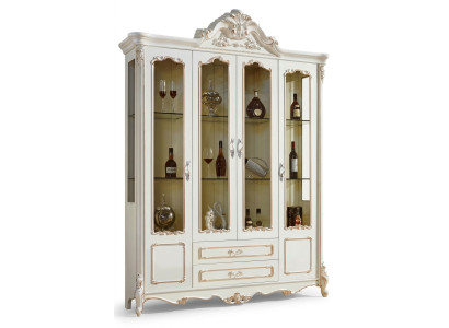 Display cabinets vitrines wood luxury living room furniture cabinet baroque