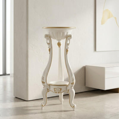 Flower stand, flower holder, vase holder, baroque rococo shelf, wood