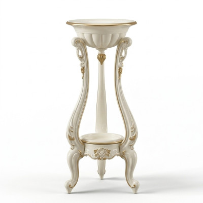 Flower stand, flower holder, vase holder, baroque rococo shelf, wood
