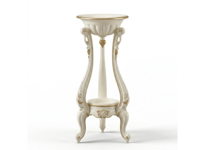Flower stand, flower holder, vase holder, baroque rococo shelf, wood