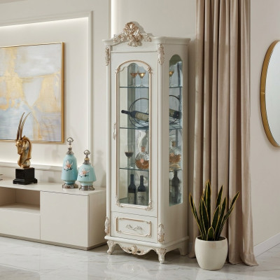 Display Cabinet Wood Single Display Cabinets Glass Cabinet Cabinets Furniture Art Deco White
