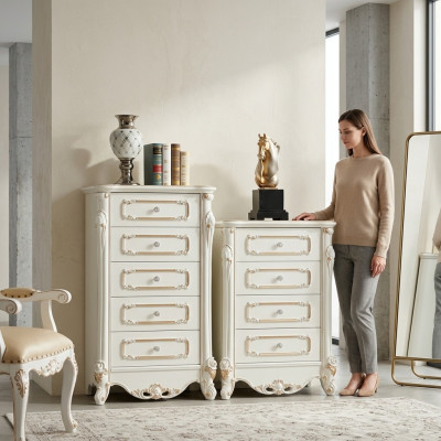 Chest of drawers dresser wooden tall cabinet sideboard