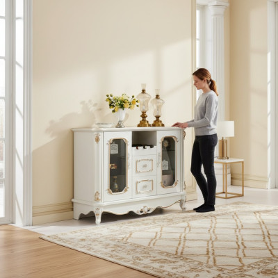 Classic sideboard glass cabinet dresser furniture display cabinet cabinet baroque