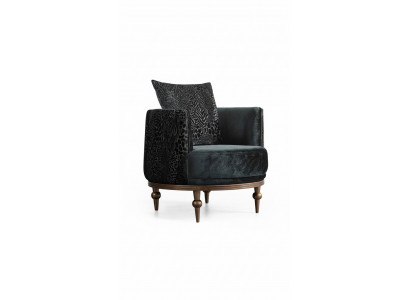 Round chair luxury upholstery design textile 1-seater furniture furniture