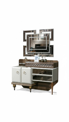 Furniture Bedroom Design Dressing Table Mirror Wood Sideboard Console