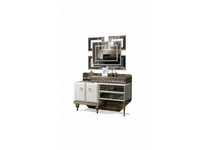 Furniture Bedroom Design Dressing Table Mirror Wood Sideboard Console