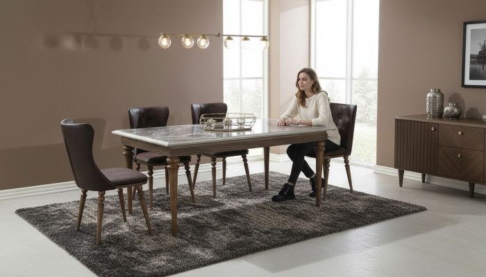 Dining table wood 180x100 dining room brown dining tables furniture new