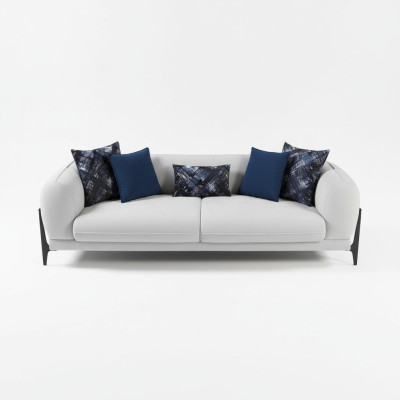 Sofa Couch Upholstery Three-Seater Gray Couches Furniture Modern Design 3-Seater Sofas New