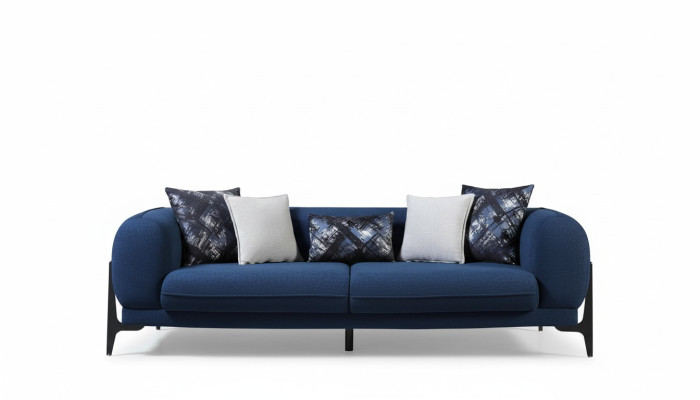 Luxury Three-Seater Sofa 3-Seater Sofas Seating Design Modern Furniture Couches Blue New