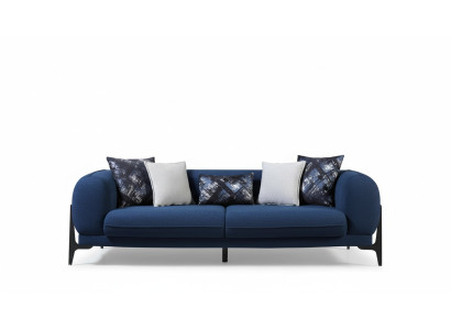 Luxury Three-Seater Sofa 3-Seater Sofas Seating Design Modern Furniture Couches Blue New