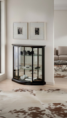 Display cabinet black glass cabinet design, classic cabinet luxury wood furniture display cabinets.
