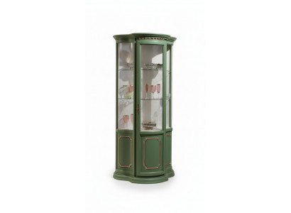 Half Cabinet Display Glass Cabinet Showcase Wood Living Room Luxury Green Sideboard