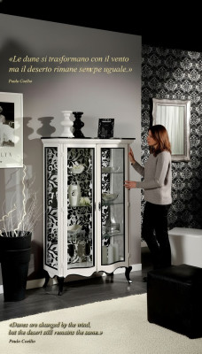 Luxury Wood Showcase Sideboard Design Cabinets White Italian Furniture New Cabinet