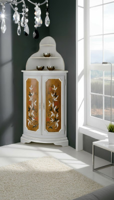 Country House Corner Cabinet, Corner Chest, Italian Furniture, Cabinet, Chests of Drawers, Sideboard