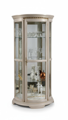 Classic display glass cabinet showcase wood living room luxury brown new sideboard