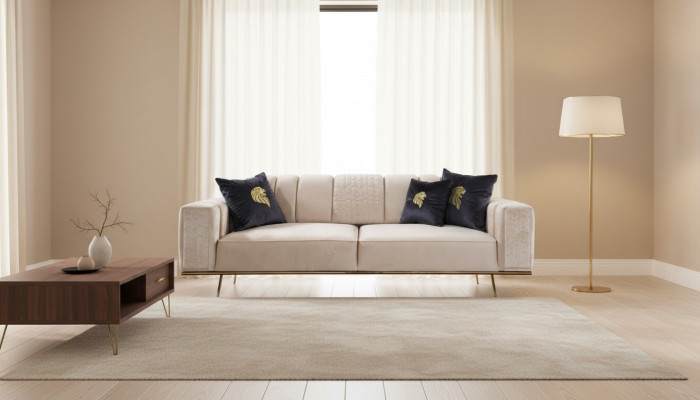 Modern sofa 4 seat design living room upholstery wood upholstery modern luxury