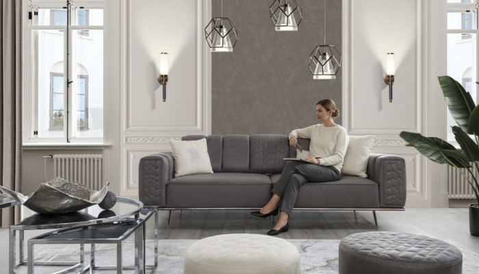XXL Sofa 4 Seat Luxury Designer Couch Sofa Luxury Upholstery Italian Furniture