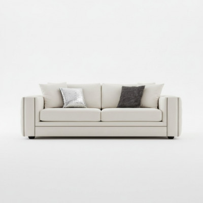 Classic Chesterfield Three-Seater Furniture Sofa Luxury Couches Beige 3-Seater Sofas