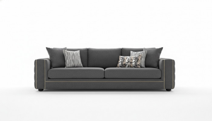 Luxury living room sofa, 2-seater, two-seater, gray couch, Chesterfield couches, new.