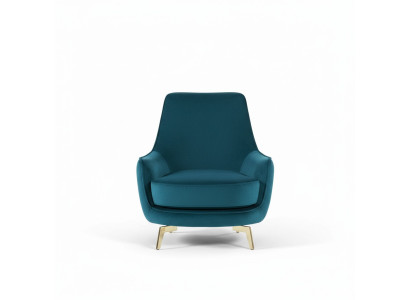 Round armchair design living room upholstery wood upholstery modern luxury blue new