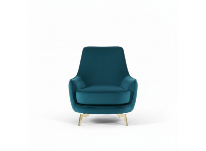Round armchair design living room upholstery wood upholstery modern luxury blue new