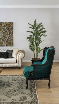 Classic Armchair Luxury Upholstery Fabric 1-Seater Upholstered Single Modern Green