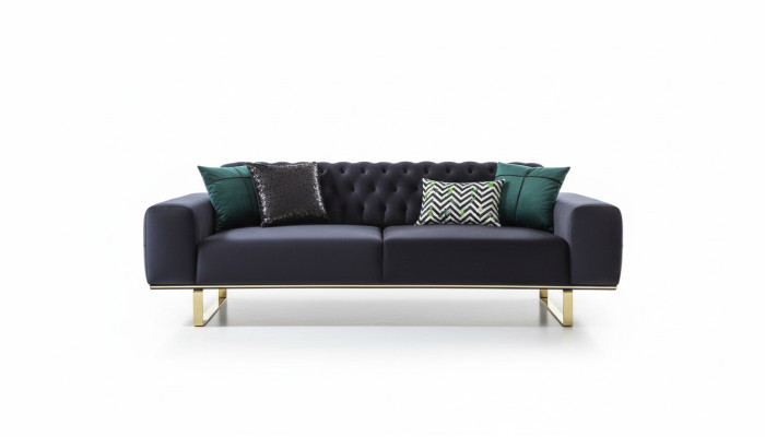 Modern sofa, 4-seat design, living room upholstery, wood upholstery, modern luxury