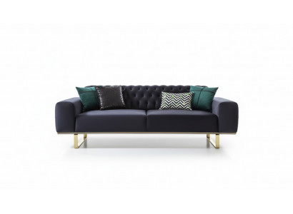 Modern sofa, 4-seat design, living room upholstery, wood upholstery, modern luxury