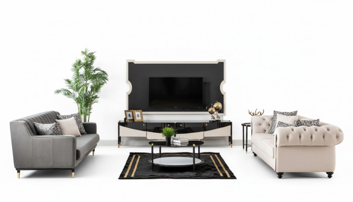 Sofa set couch set sofa upholstery furniture coffee table 3-piece Chesterfield