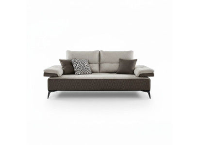 Luxury Three-Seater Modern Couch Furniture Grey Couches Classic Sofas Fabric Textile