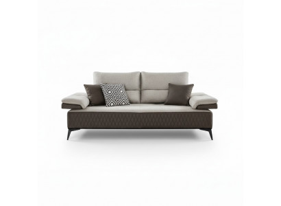 Luxury Three-Seater Modern Couch Furniture Grey Couches Classic Sofas Fabric Textile