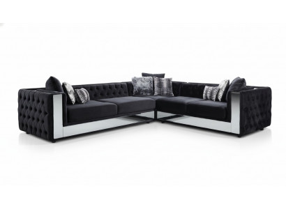 Black Chesterfield Upholstered Sofa Sofa Corner Sofa Set Upholstery Luxury Corner Sofas