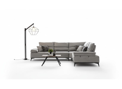 Corner sofa L shape sofa couch design couches upholstery textile new corner set grey