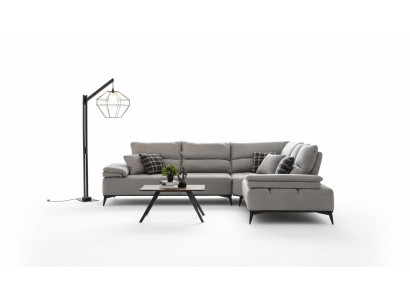 Corner sofa L shape sofa couch design couches upholstery textile new corner set grey