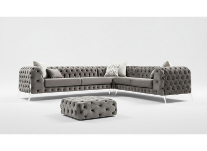 Gray Chesterfield Upholstered Sofa Sofa Corner Sofa Set Upholstery Luxury Corner Sofas New