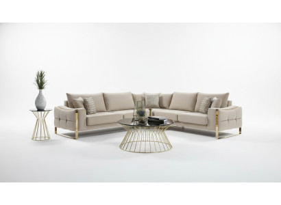 Sectional sofa L shape sofa couch design couches upholstery fabric corner set beige